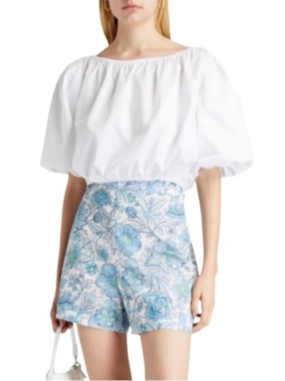 The Vampire's Wife Size 8 High Waist Floral Print Linen Blend Shorts NWT